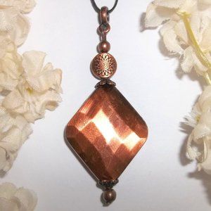 Copper Statement Necklace Boho Jewelry Set 6576